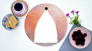 White Nancy Red Floral Worktop Saver - Chopping Board - Placemat - Kitsch Republic