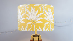 
            
                Load image into Gallery viewer, Yellow Mustard Tropical Plantation Leaves Handmade Lampshade - Kitsch Republic
            
        