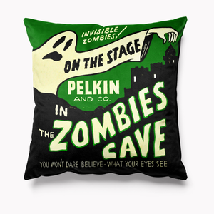 Zombies Cave Ghosts Halloween Velvet Cushion