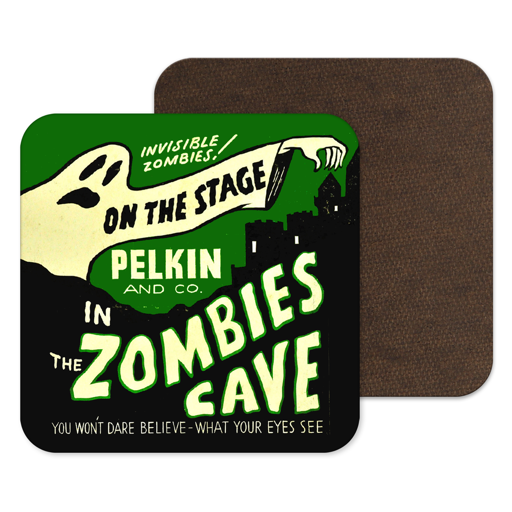 Zombies Cave Ghosts Spooky Show Halloween Coaster