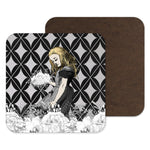 Alice in Wonderland Black and Silver Drinks Mat Coaster