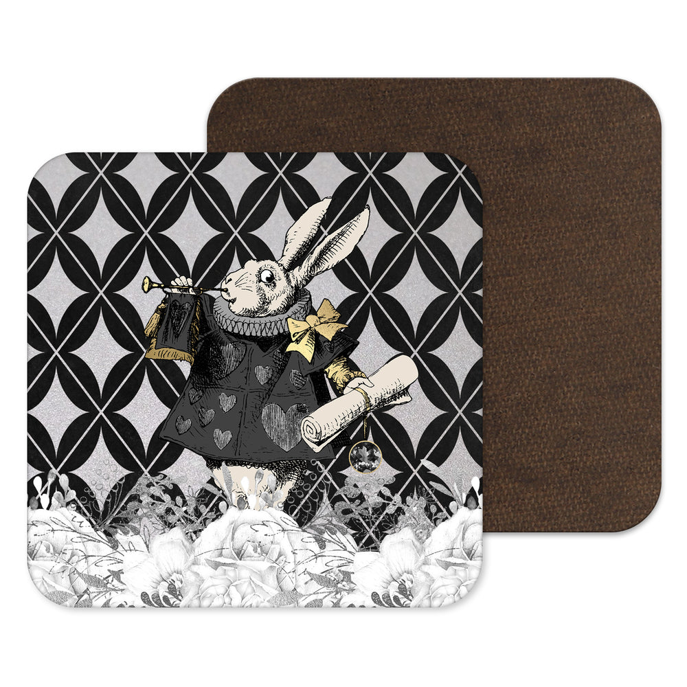 White Rabbit from Alice in Wonderland on a Coaster Gift Stocking Filler