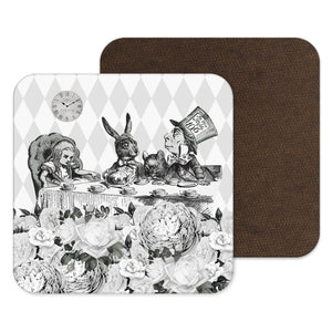 Alice in Wonderland Black and White Tea Party Coaster