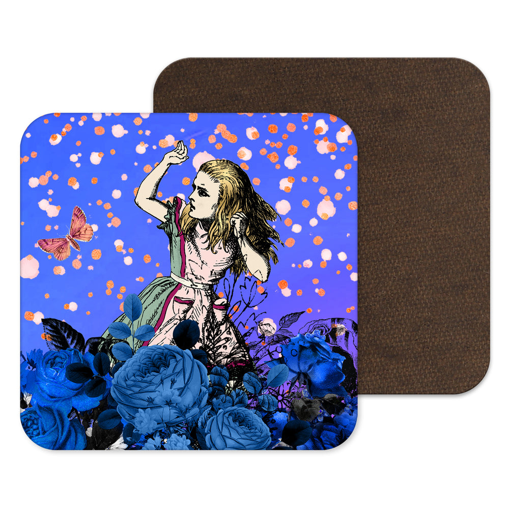 Blue Coaster Drinks Mat Alice in Wonderland