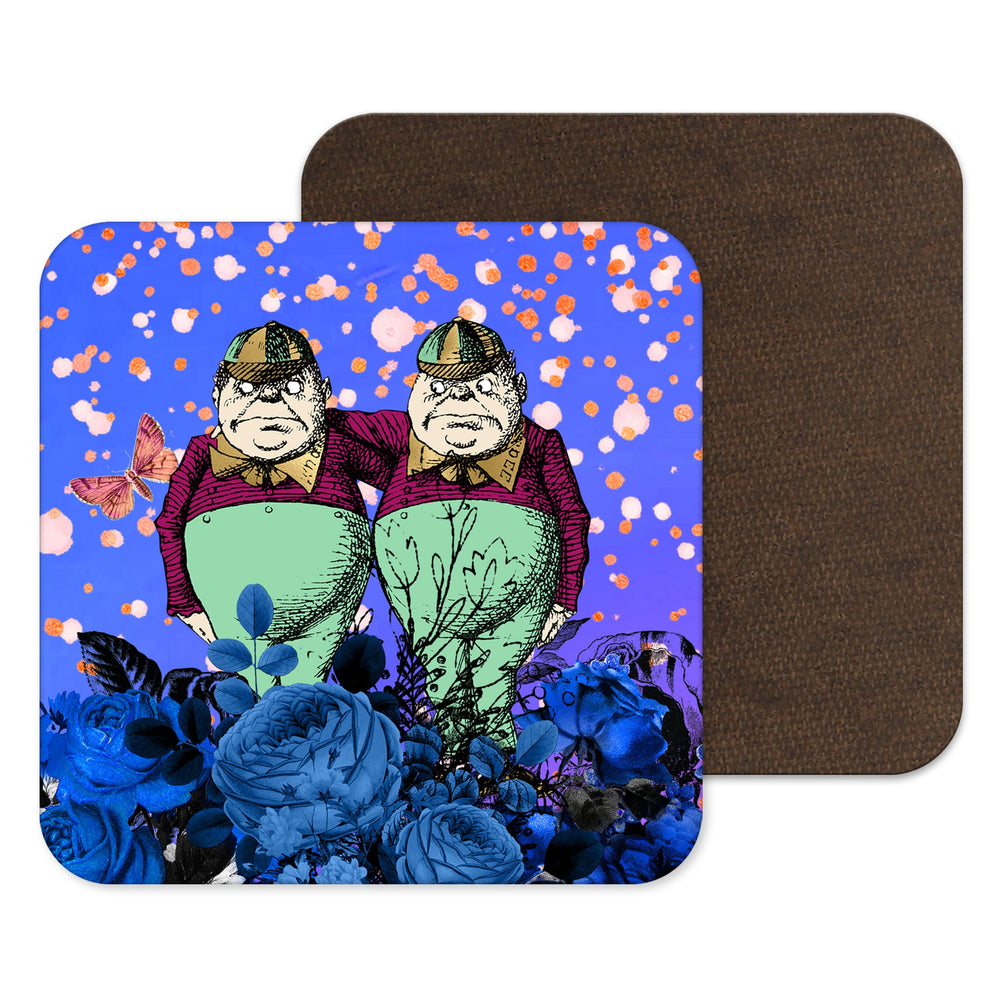 Tweedle Dum, Tweedle Dee, Gift, Drinks Mat, Coaster