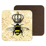 Queen Bee - Coaster - Bee Drinks Mat - Bee Bar Accessory