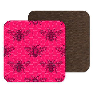 
            
                Load image into Gallery viewer, Bright Pink Bee Coaster, Bees, Worker Bees
            
        
