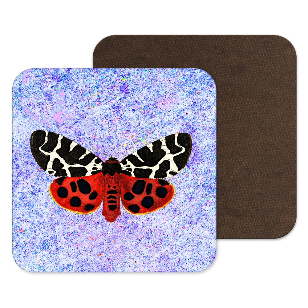 Blue butterfly coaster, pretty butterfly gift, drinks mat, insects decor 
