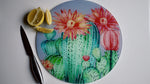 Cactus / Succulents Glass Worktop Saver - Chopping Board - Placemat - Kitsch Republic