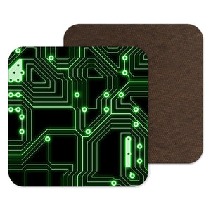 
            
                Load image into Gallery viewer, Circuit Board Geek Coaster - Kitsch Republic
            
        