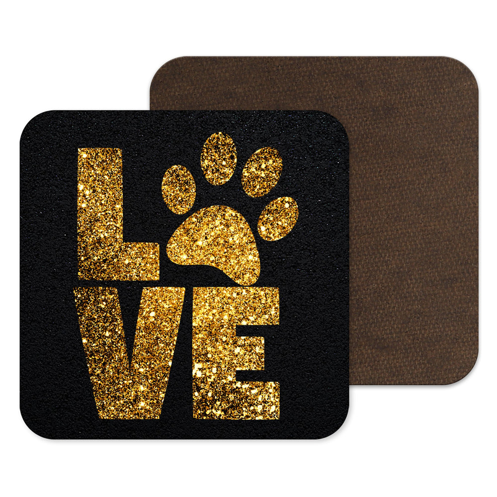 Dog gift, pawprint coaster, K9 drinks mat, Canine present