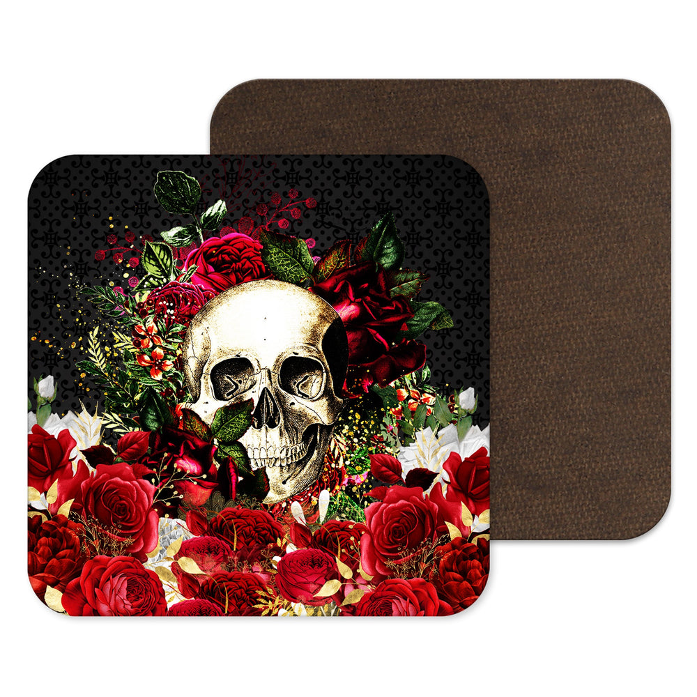 Skull, Gothic, Horror Halloween Coaster, Skulls Drinks Mat