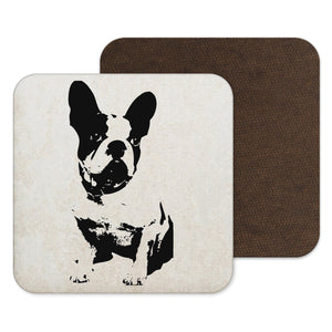 French bulldog drinks mat, dog coaster, frenchie gift