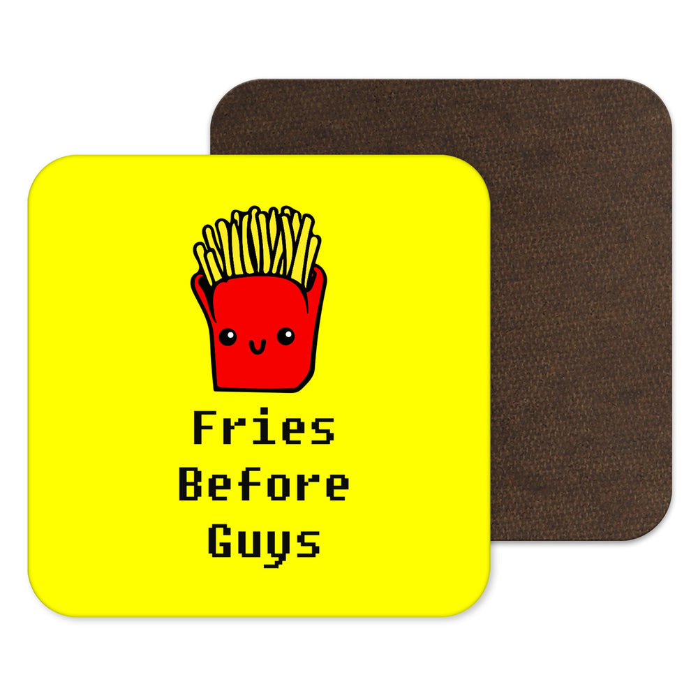 Fries Before Guys, French Fries, funny gift, funny drinks mat, secret santa