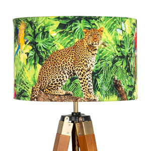 
            
                Load image into Gallery viewer, Crazy Jungle Leopard Jungle Lampshade - Kitsch Republic
            
        