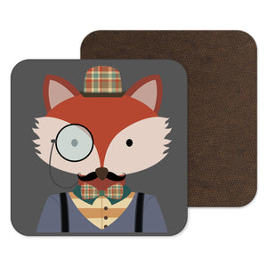 Fox, Foxes, Woodland Animals, Coaster, Gift, Drinks Mat - perfect secret santa or stocking filler