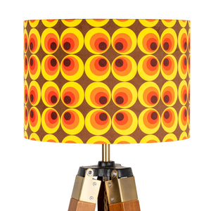 Orange Brown Retro Vintage Style Lampshade - Kitsch Republic