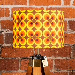 Orange Brown Retro Vintage Style Lampshade - Kitsch Republic