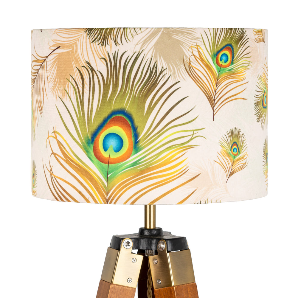 Natural Peacock Feathers Lampshade - Kitsch Republic