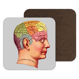 Phrenology Brain Skull Coaster - Kitsch Republic