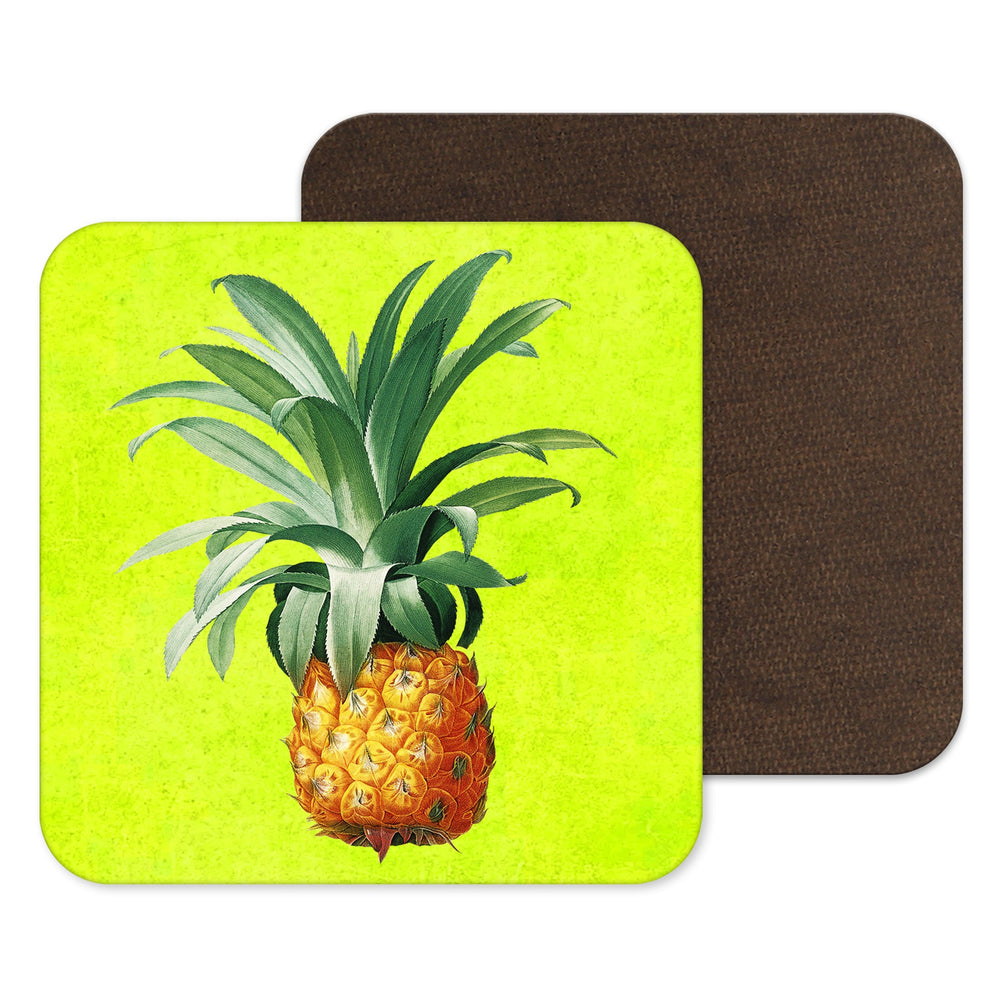 Pineapple Coaster - Yellow - Tropical Tiki Coaster