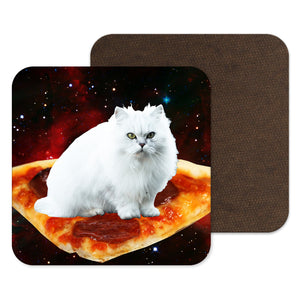 Pizza Cat in Space Cat Coaster - Kitsch Republic