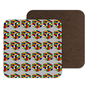 Neon 80s Rubix Cube Coasters  - Set of 4 - Kitsch Republic