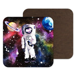 Spaceman Stars Astronaut Coaster, gift , drinks mat, out of space