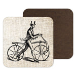 Vintage Victorian Man on Bike Coaster - Steampunk Collection - Kitsch Republic