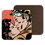 Vintage Kiss - Romance - Retro Coaster - Drinks Mat - Gift
