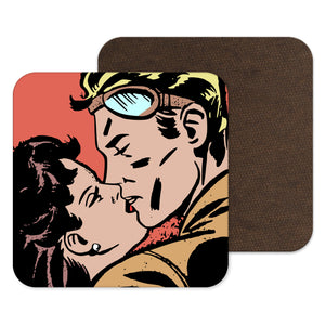 
            
                Load image into Gallery viewer, Vintage Kiss - Romance - Retro Coaster - Drinks Mat - Gift
            
        
