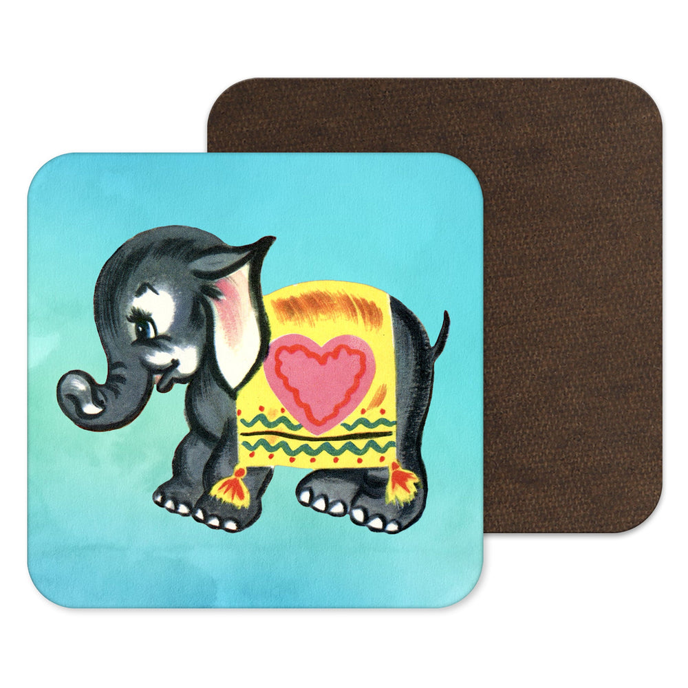 
            
                Load image into Gallery viewer, Retro Vintage Elephant Circus Coaster Drinks Mat Gift
            
        