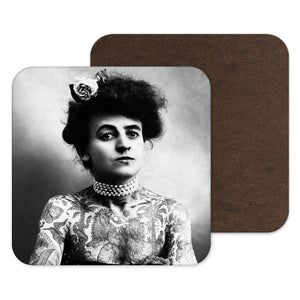 Maud Wagner Tattoo Woman Coasters