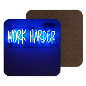 
            
                Load image into Gallery viewer, Work Harder - Secret Santa Gift - Drinks Mat - Coaster - Neon Signs
            
        