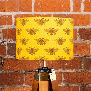 Yellow and Black Bee Velvet Lampshade - Kitsch Republic